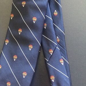 Robert Talbot hand sewn for Alan’s navy blue silk poly tie air balloons